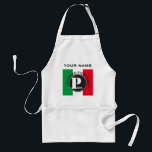 PIZZA CHEFS APRON CERTIFIED PIZZA CHEF No2<br><div class="desc">Customise your own pizza chefs apron. Add your name to the background of the beautiful Italian flag and the large Pizza logo in a black circle. Not sure if you are a certified pizza chef? You are now. We just awarded it to you - well done, now celebrate by buying...</div>