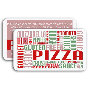 Pizza (chit Chat) Coupon by identica at Zazzle