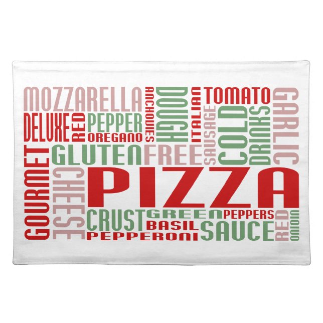 pizza chitChat Cloth Placemat (Front)
