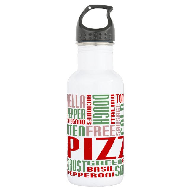 pizza chitChat Water Bottle (Front)