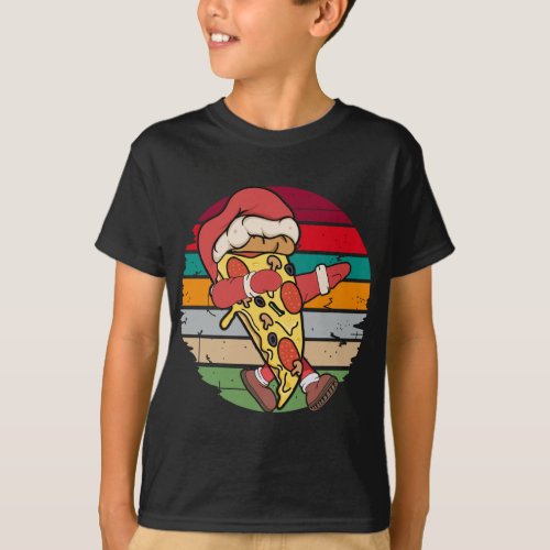 Pizza Christmas Dabbing Santa Crustmas Christmas V T_Shirt