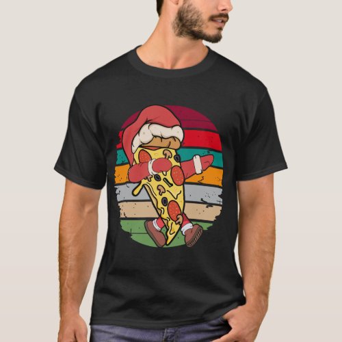 Pizza Christmas Dabbing Santa Crustmas Christmas V T_Shirt