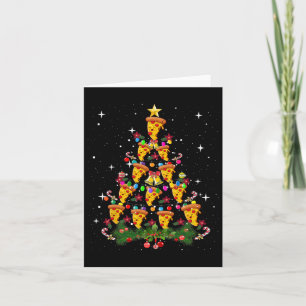 Pizza Christmas Tree Light Pizza Fast Food Lover X Card