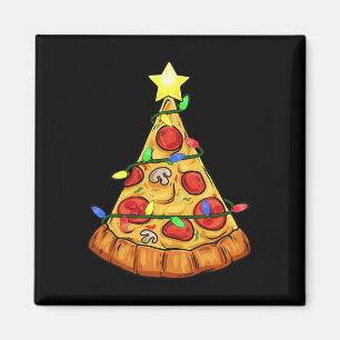 Pizza Christmas Tree Lights Fun Boys Kids Xmas  Magnet