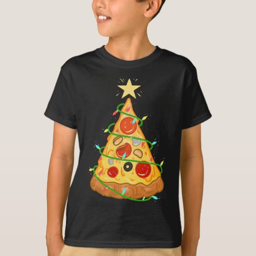 Pizza Christmas Tree Pizza Lover Gift T_Shirt