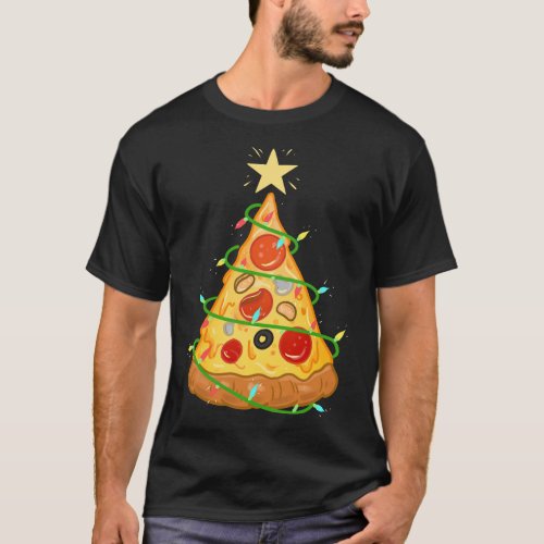 Pizza Christmas Tree Pizza Lover Gift T_Shirt