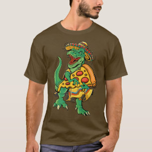 Pizza Cinco de Mayo Kids Boys Dinosaur T re Somber T-Shirt