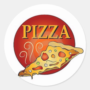 Pizza Classic Round Sticker