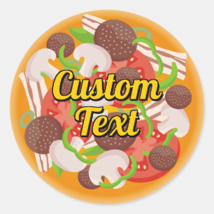 Pizza Classic Round Sticker