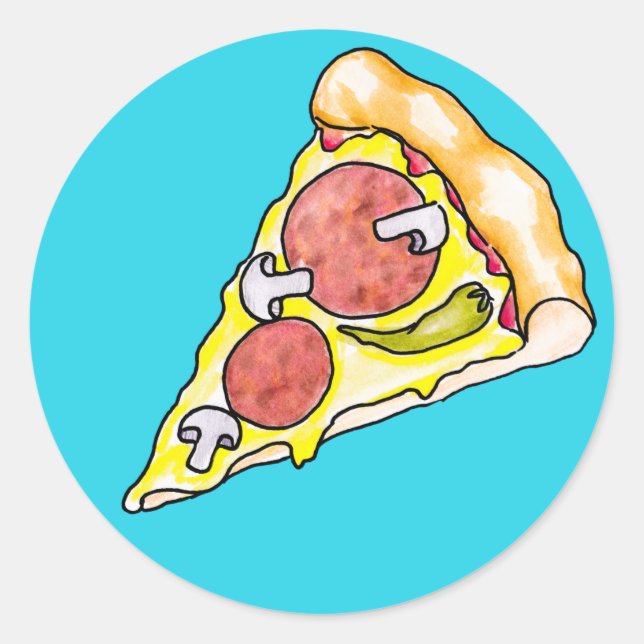 Pizza Classic Round Sticker (Front)