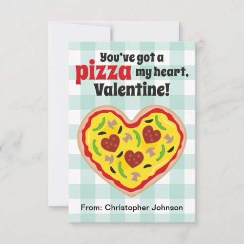 Pizza Classroom Valentine Cards for Kids