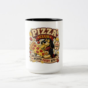 Pizza Club Personalized Funny Pizza Lover Two-Tone Coffee Mug