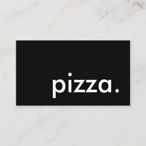 pizza. (color customizable) business card