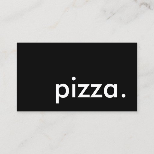 Customizable pizza. (color customizable) business card