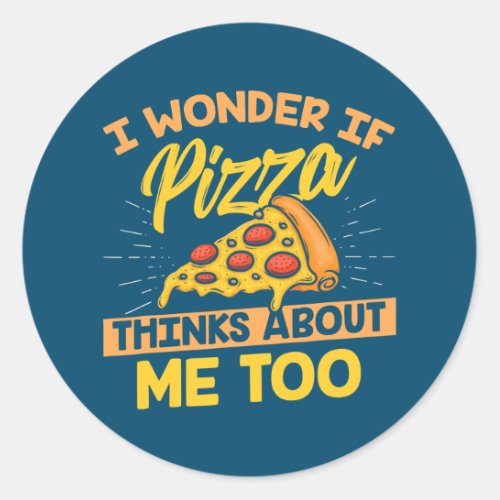Pizza Cooking Lover Baking Fan Cook Gourmet Slice Classic Round Sticker
