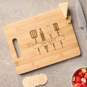 PIZZA COOKING WITH LOVE ENGRAVED CUTTING BOARD