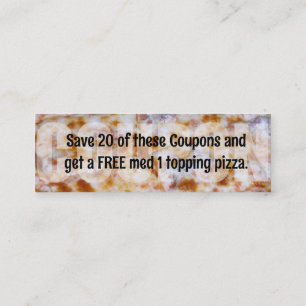 Pizza Coupon - Ready to customize Loyalty Card