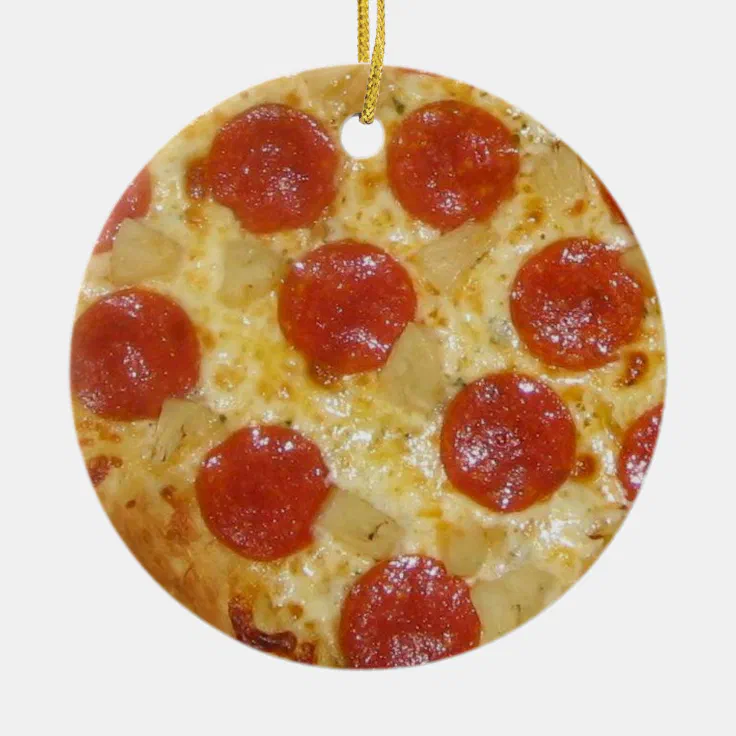 PIZZA custom ornament | Zazzle