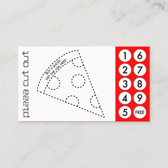 pizza cut out punch cards (Front)