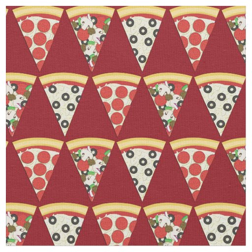 Pizza Cute Food Kids Fabric