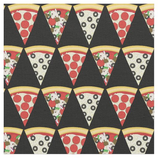 Pizza Cute Food Kids Fabric