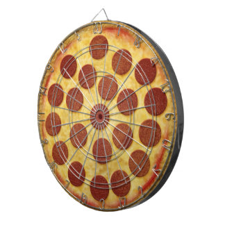 Pizza Dartboard With Darts