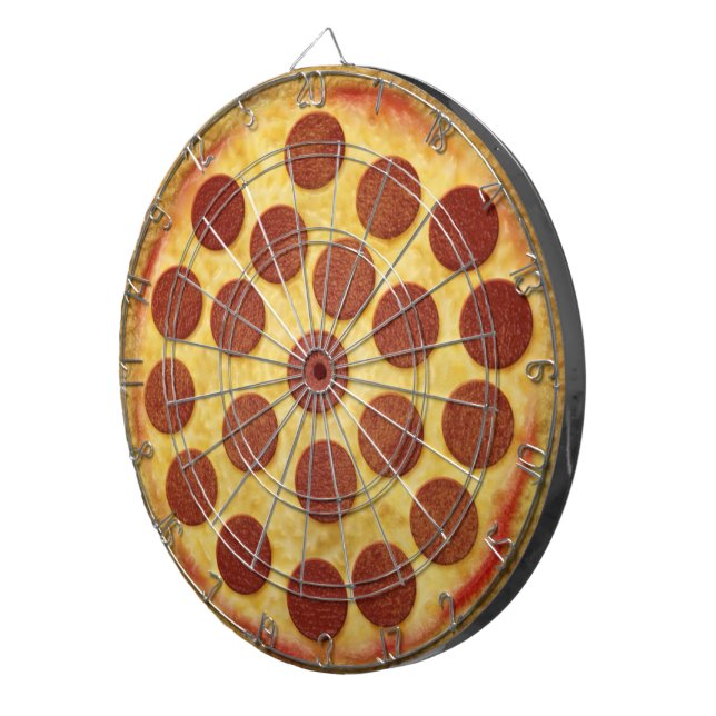 Pizza Dartboard With Darts (Front Right)