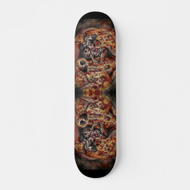 Pizza deathtrap graphic abstract art skateboard (Front)