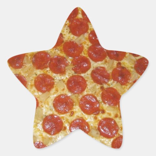 PizzaDelicious Pepperoni Pizza Star Sticker