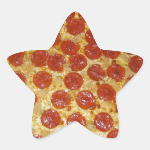 Pizza...Delicious Pepperoni Pizza Star Sticker