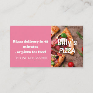 Pizza Delivery Discount Sale Offer Business Card