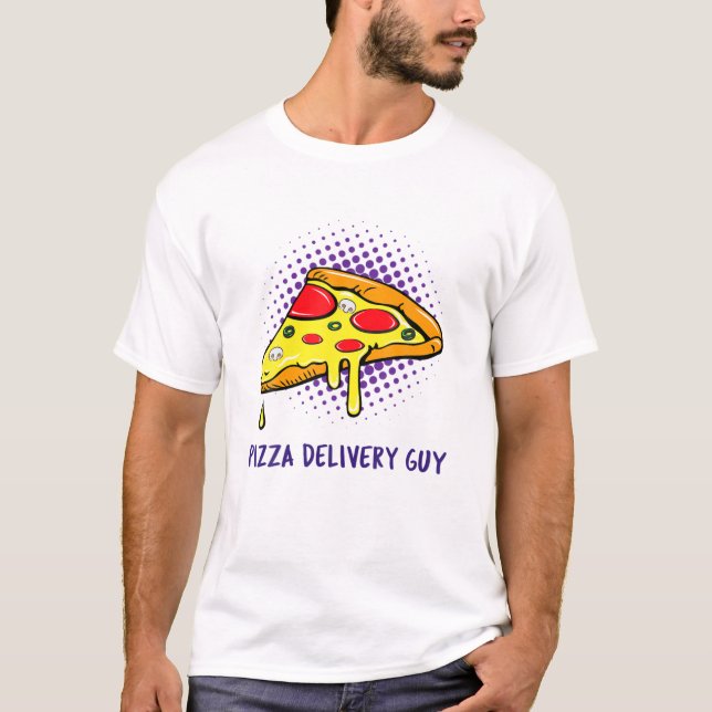 Pizza Delivery Guy Halloween Costume T-Shirt (Front)