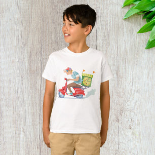 Pizza Delivery Guy on Red Scooter T-Shirt