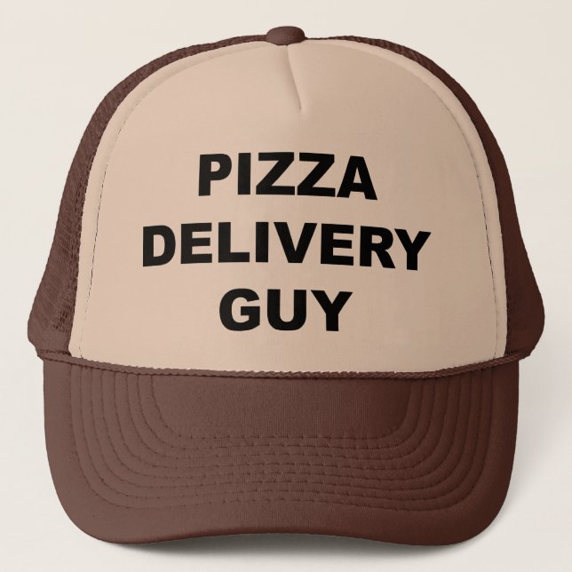 Pizza Delivery Guy Trucker Hat (Front)