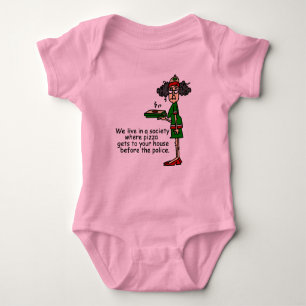 Pizza Delivery Humor Baby Bodysuit