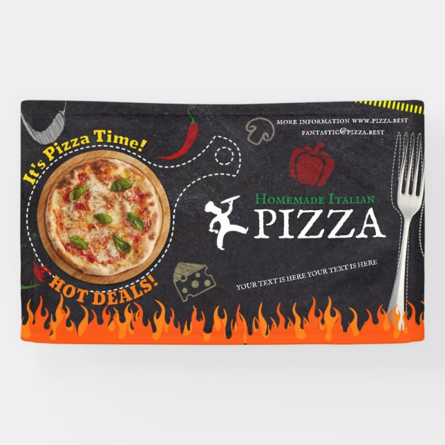 Pizza Delivery Pizza Cafe Pizza Restaurant open  Banner (Horizontal)