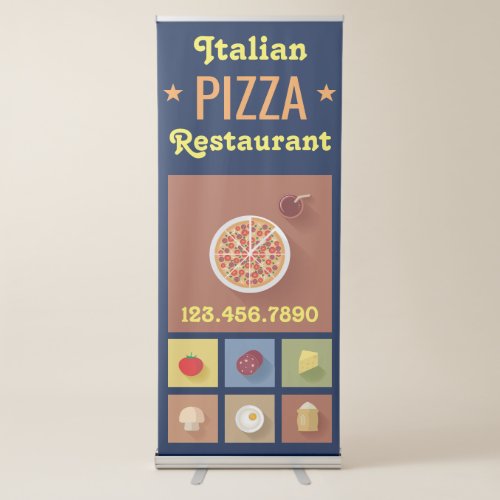 Pizza Delivery  Pizza Cafe  Pizza Restaurant Retractable Banner