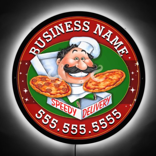 Pizza Delivery Pizzeria Business Customizable LED Sign