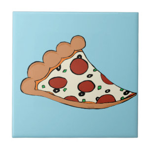 Pizza design ceramic tile