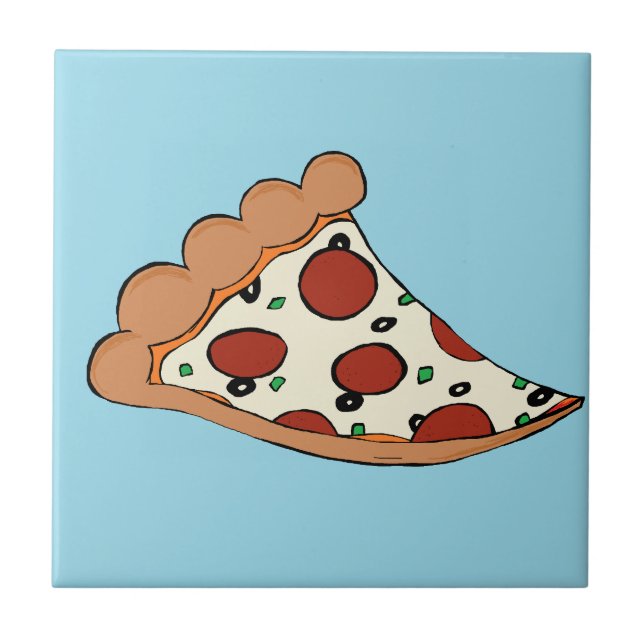 Pizza design ceramic tile (Front)