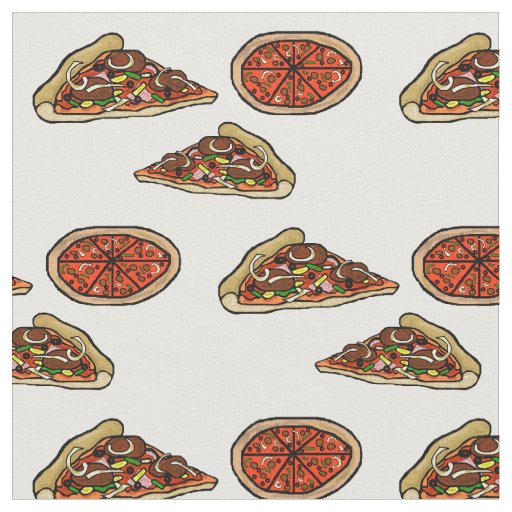 Pizza Design Material Fabric