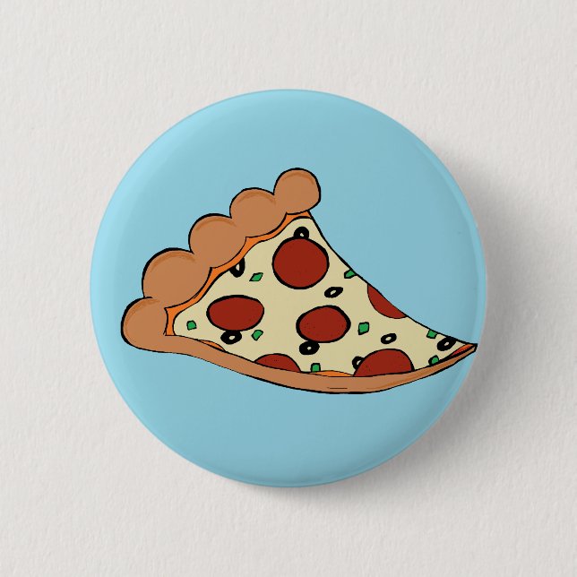 Pizza design pinback button (Front)