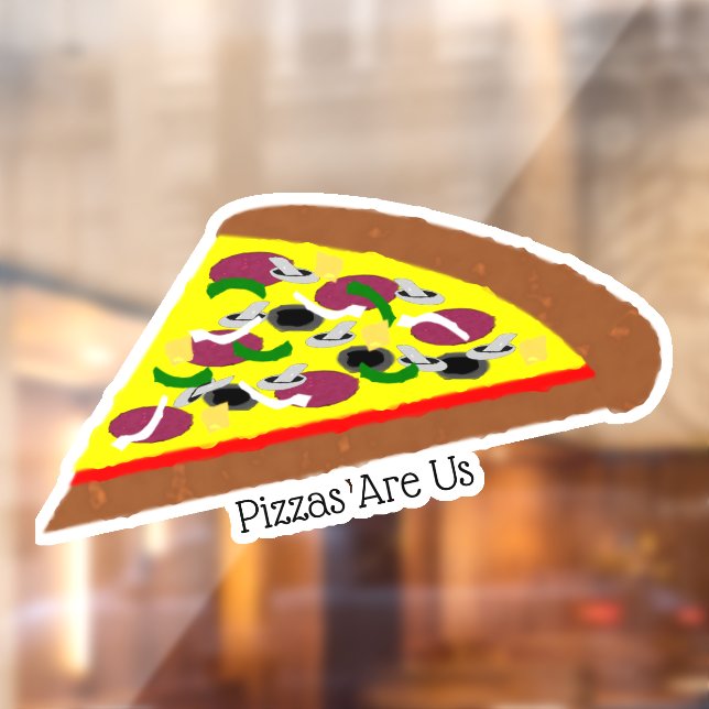 Pizza Design Window Cling (Sheet 2)