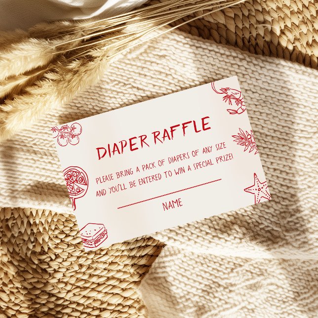 Pizza Diaper Raffle  Enclosure Card (Creator Uploaded)