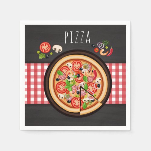 Pizza dinner party napkins