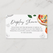 Pizza Display Shower Baby Shower Enclosure Card