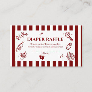 Pizza doodle special Delivery Baby Shower Enclosure Card