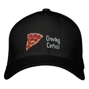 Pizza Embroidered Cap- You Can Edit The Text Embroidered Baseball Hat