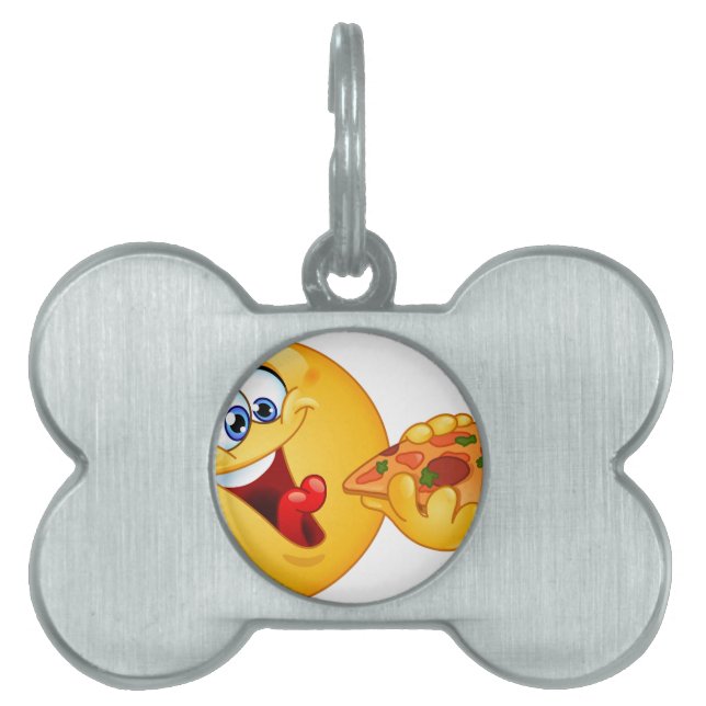 pizza emoji pet name tag (Front)