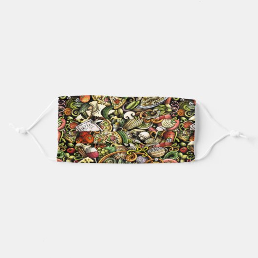 Pizza Face Mask (Front, Folded)